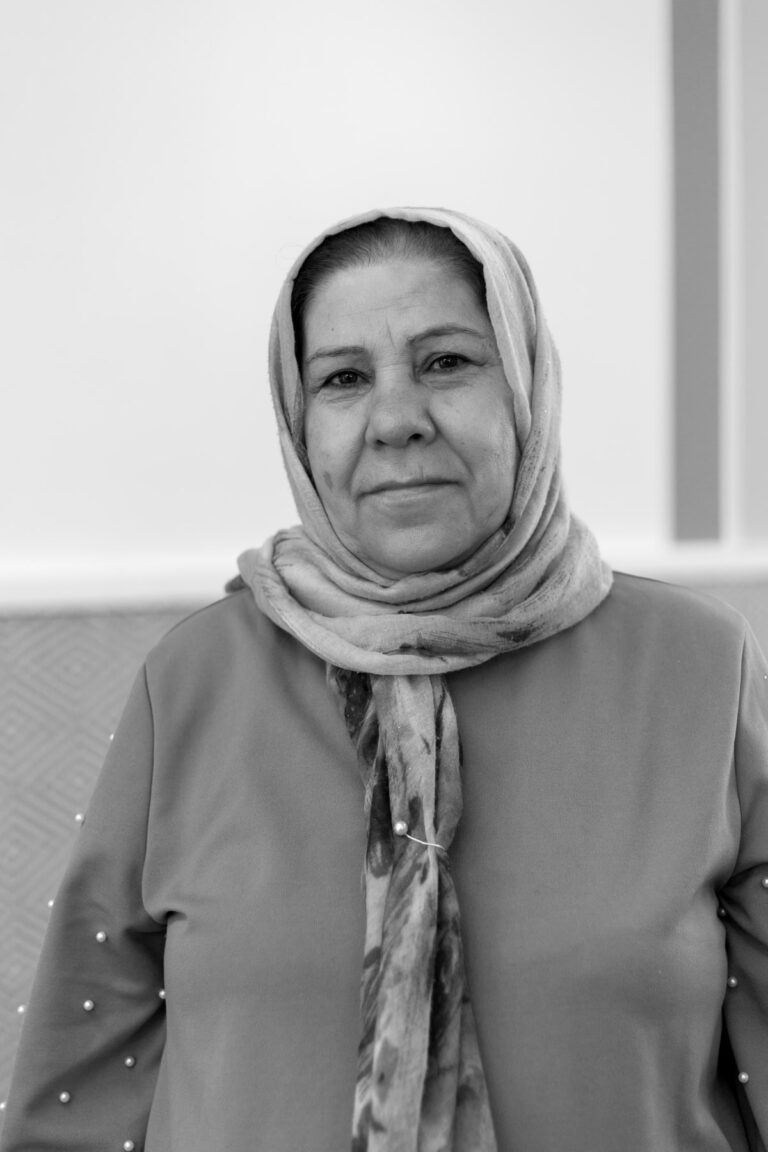 Teilnehmerin eines Sprachcafés / Participant in a Language Café